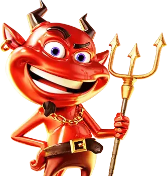 Grinning HellSpin imp with a golden trident