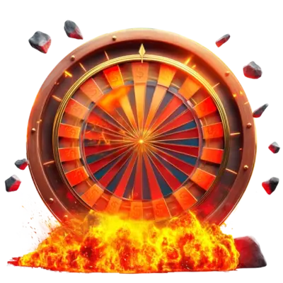 HellSpin fortune wheel in flames